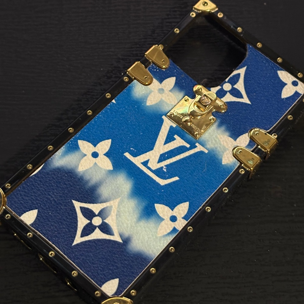 Louis Vuitton Monogram Blue and Gold Case